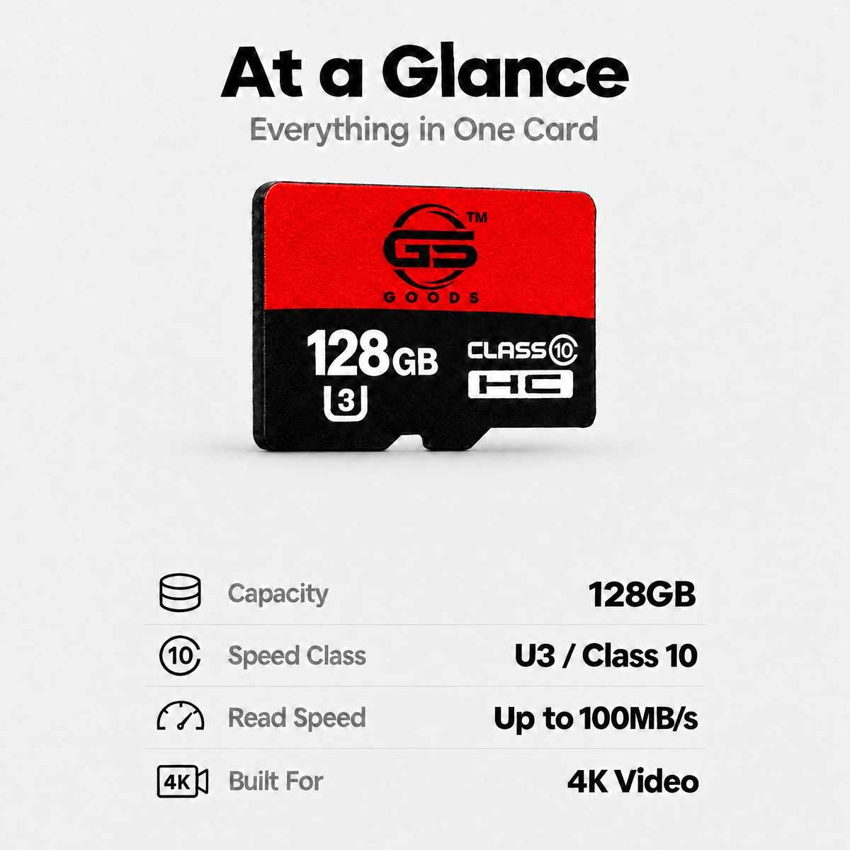 بطاقة Micro SD سعة 128 جيجابايت