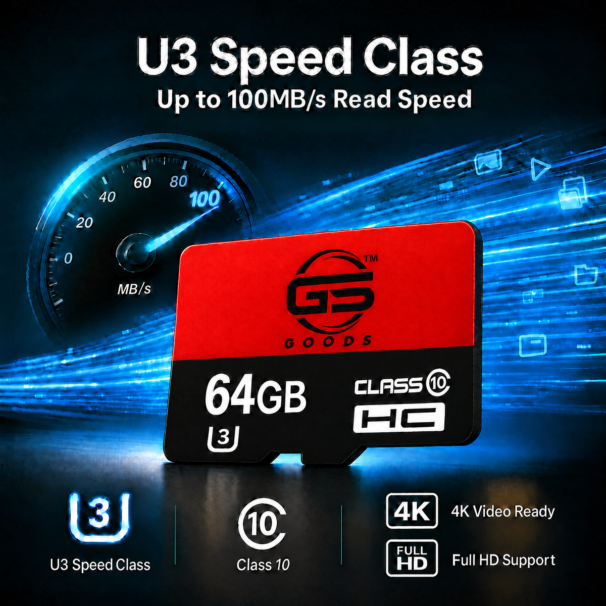 بطاقة Micro SD سعة 64 جيجابايت
