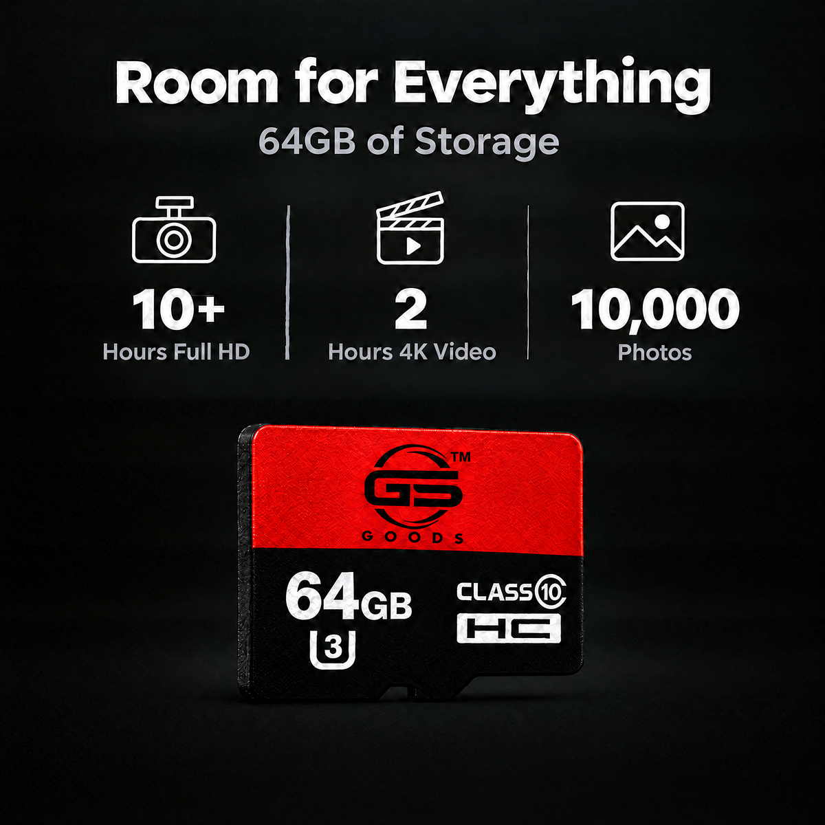 بطاقة Micro SD سعة 64 جيجابايت