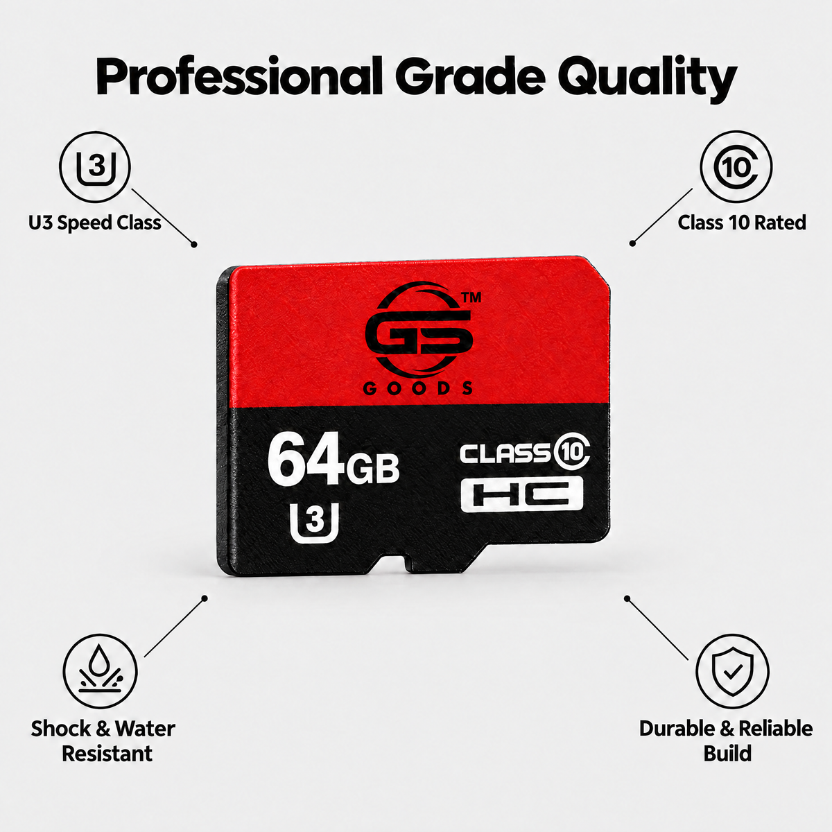 بطاقة Micro SD سعة 64 جيجابايت