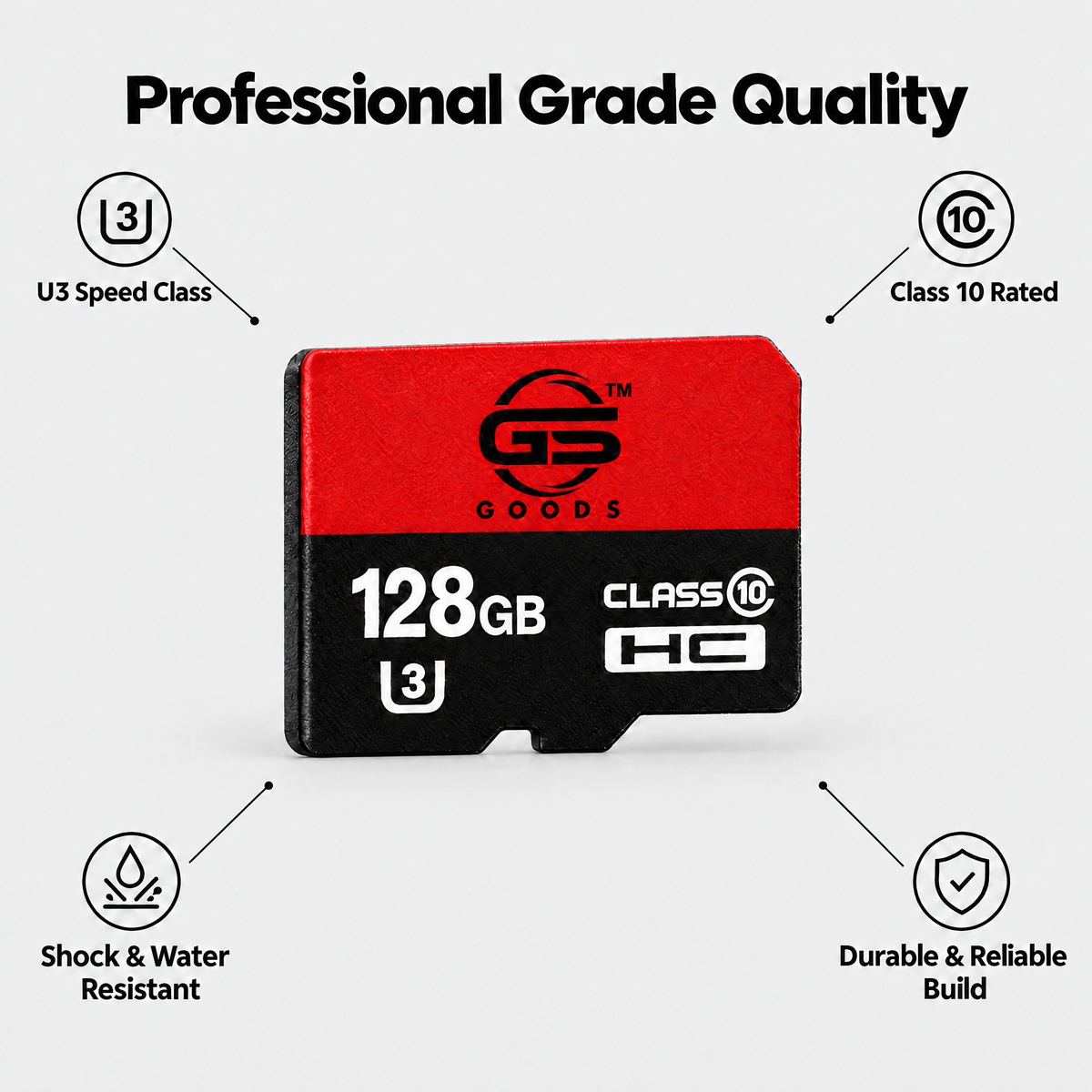 بطاقة Micro SD سعة 128 جيجابايت